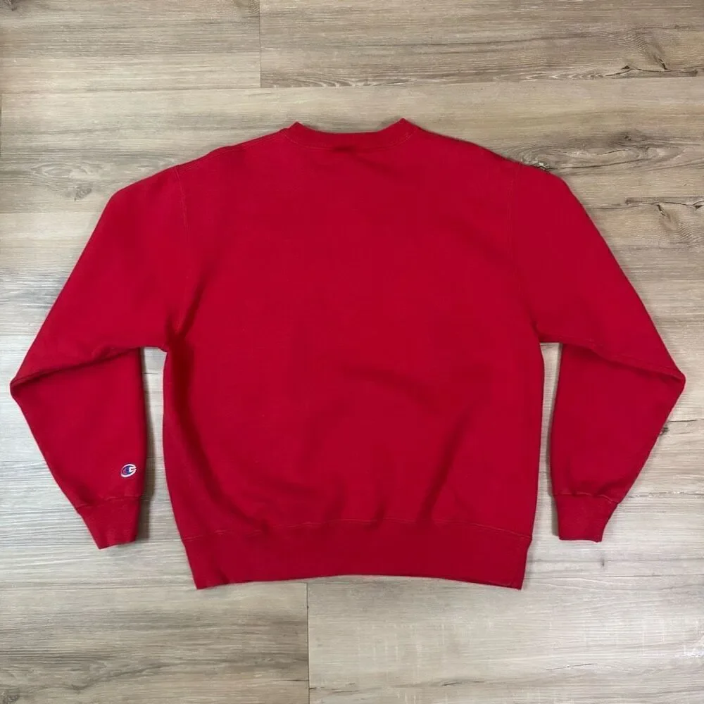 Vintage Champion L UNLV Crewneck Sweatshirt Red University Las Vegas College - Picture 4 of 4